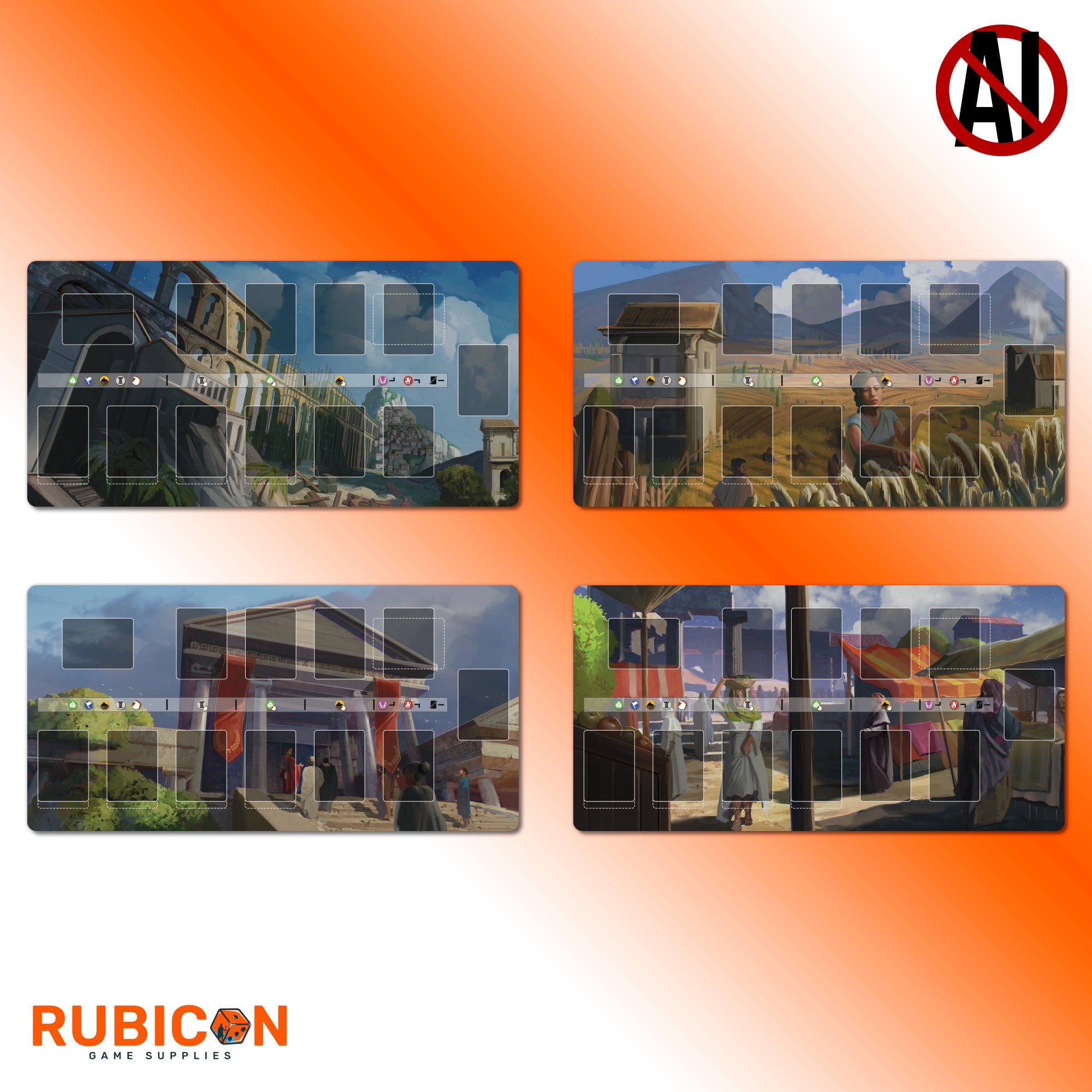 Imperium Horizons multiplayer market playmat, unofficial accessory
