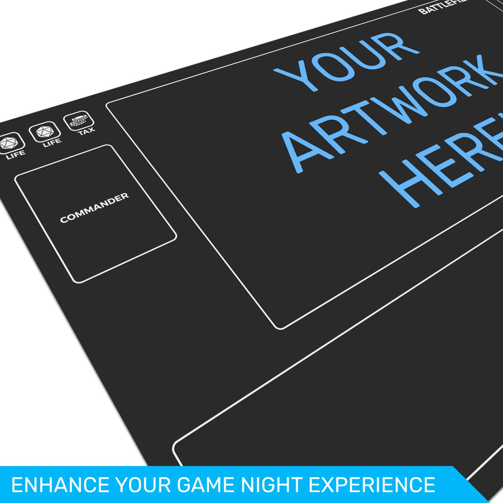 Custom New Player Commander playmat for Magic the Gathering