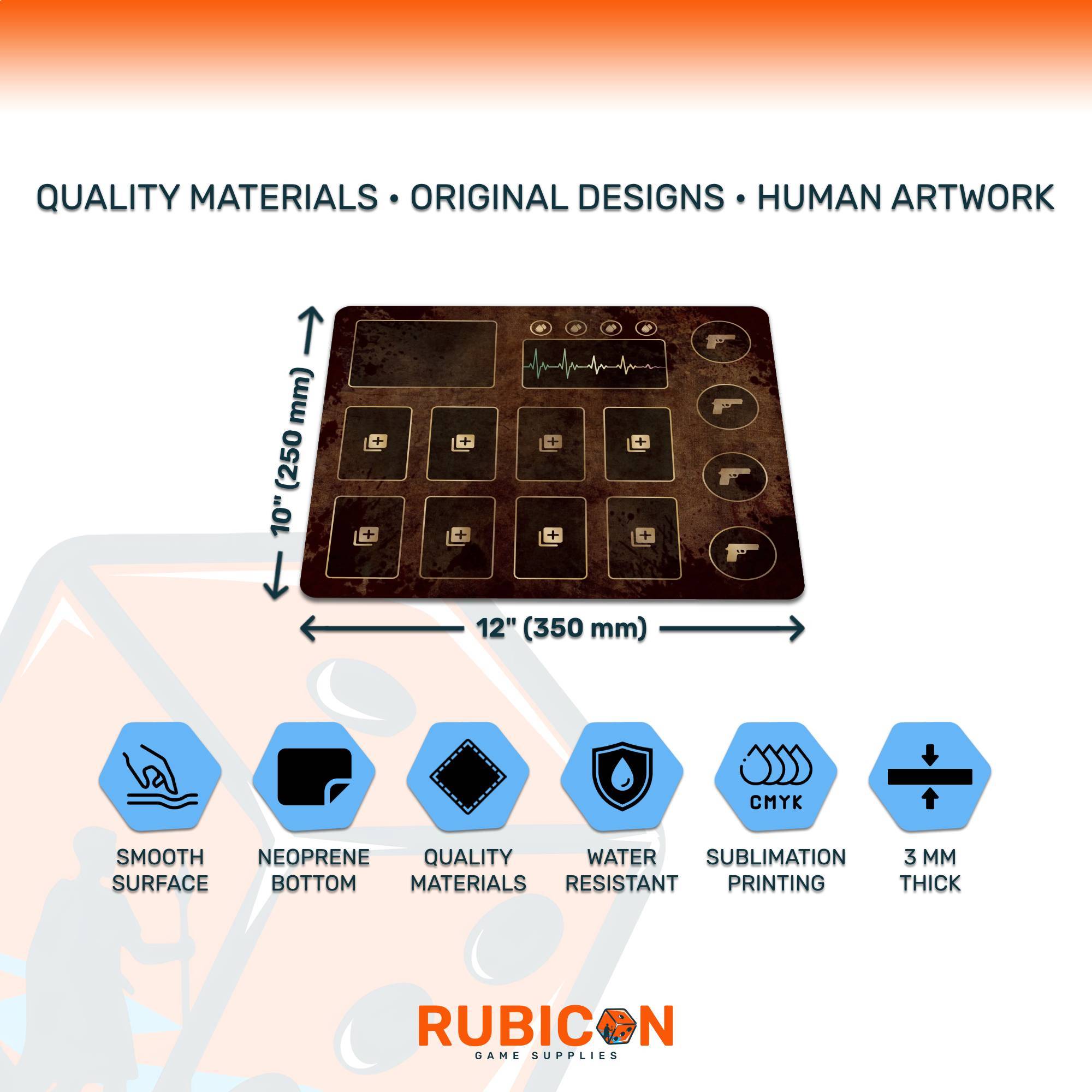 Resident Evil player mat, unofficial accessory