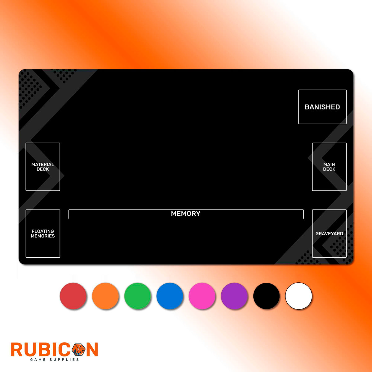 Grand Archive TCG Playmat, 24"x14" neoprene mat, stitched edges, compatible fan content, unofficial gaming accessory