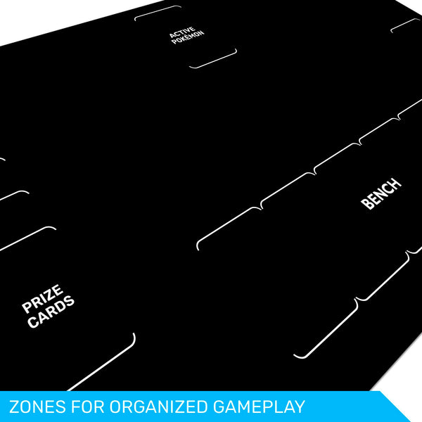 Pokemon playmat, 8 color options, beginner-friendly, neoprene mat with zones, unofficial TCG accessory, standard and extended sizes