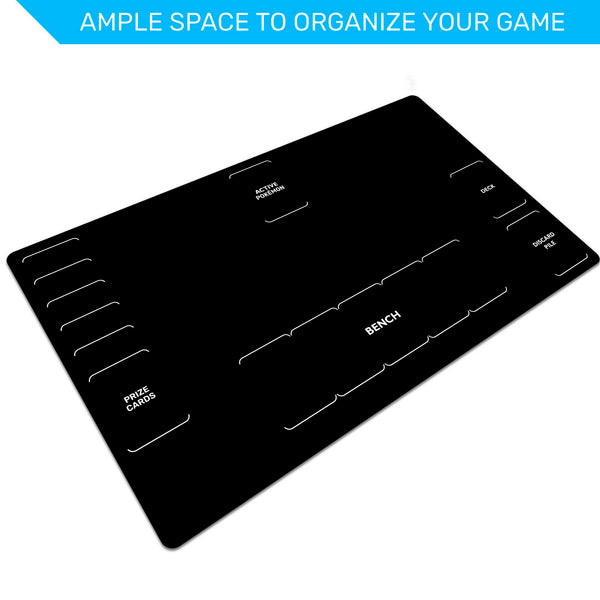 Pokemon playmat, 8 color options, beginner-friendly, neoprene mat with zones, unofficial TCG accessory, standard and extended sizes
