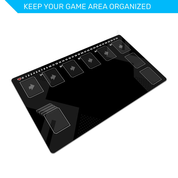 Universus TCG Playmat, 24"x14" neoprene mat, stitched edges, compatible fan content, unofficial gaming accessory
