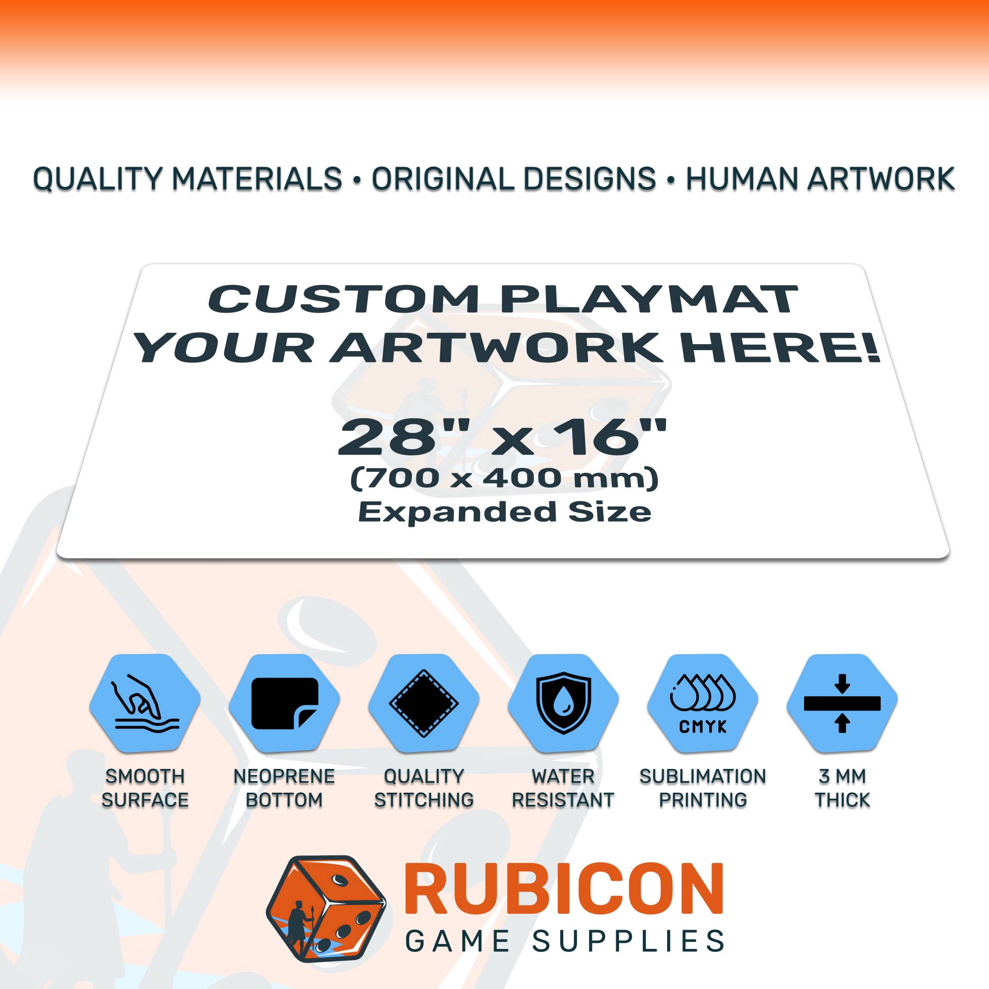 Custom 28" x 16" Playmat