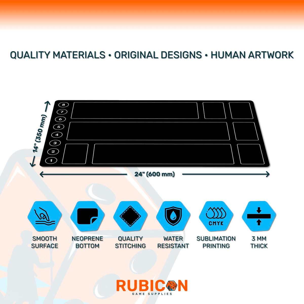 Riftbound playmat, 24"x14", 8 color choices, League of Legends unofficial fan content accessory, TCG