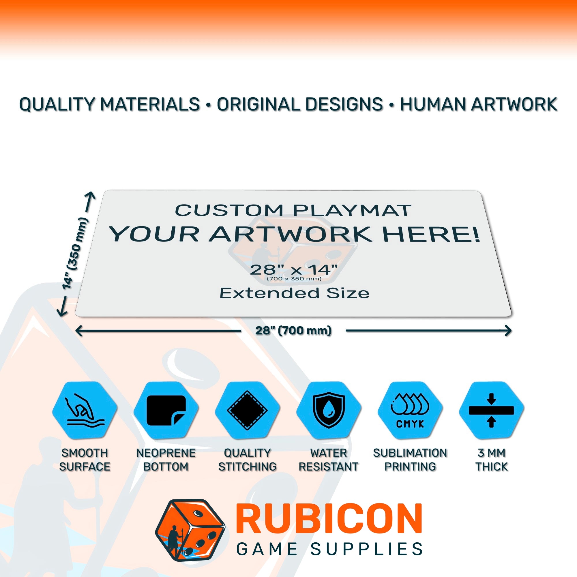 Custom 28" x 14" Playmat