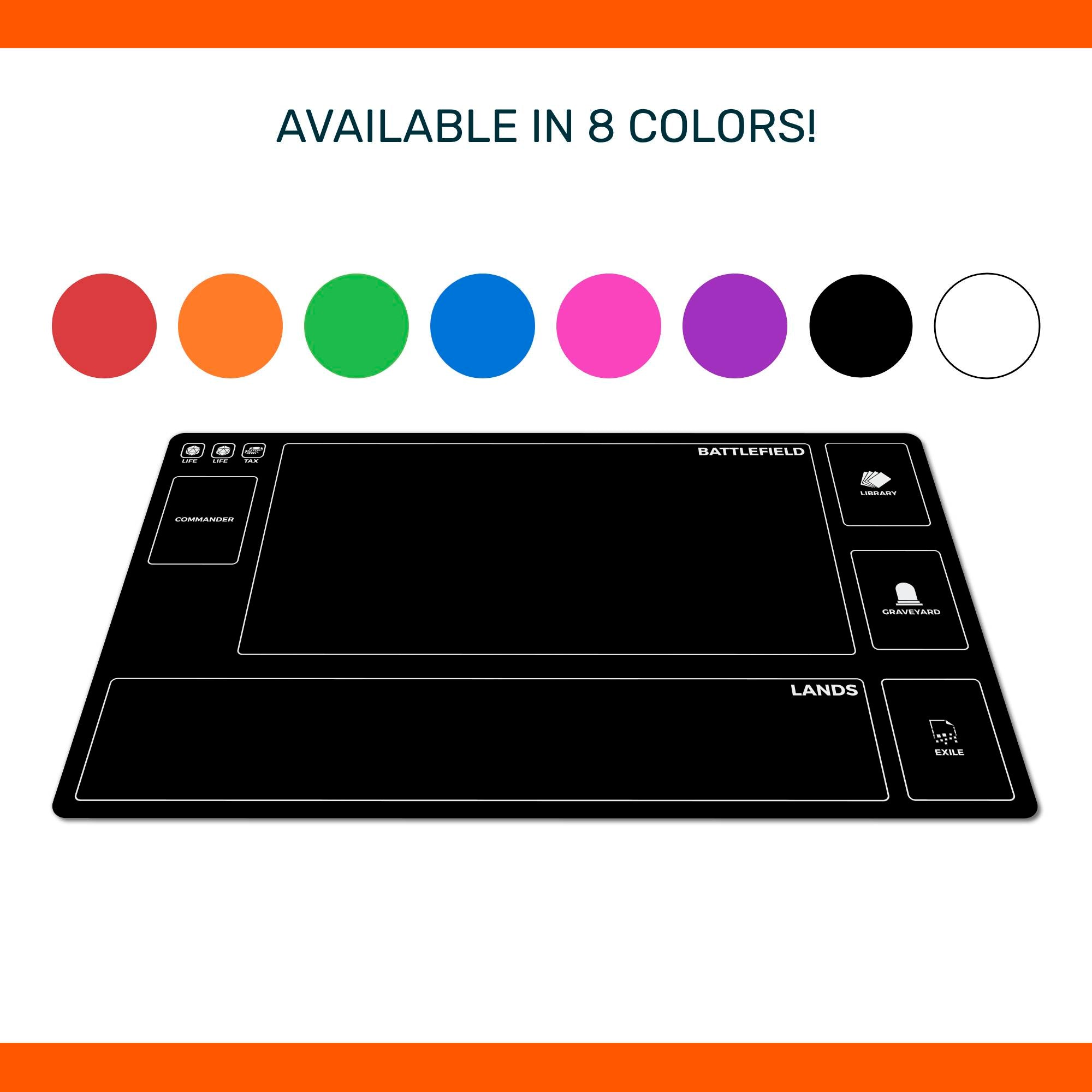 New Player Commander playmat, 8 colors for Magic the Gathering