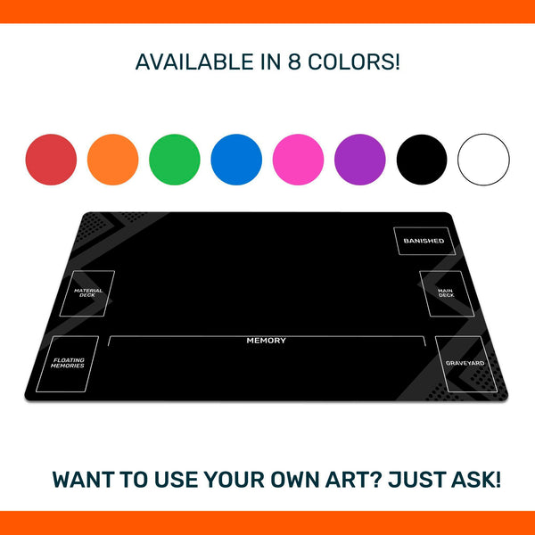 Grand Archive TCG Playmat, 24"x14" neoprene mat, stitched edges, compatible fan content, unofficial gaming accessory