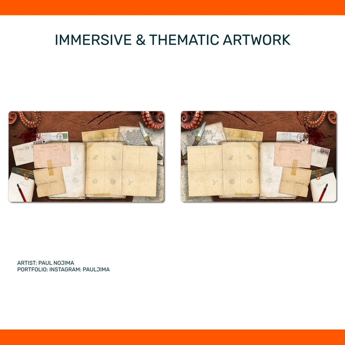 Arkham Horror LCG Investigator playmat, unofficial accessory