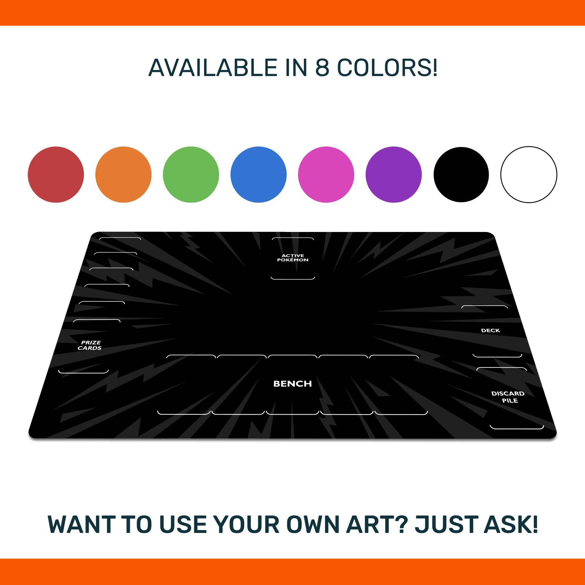 Pokemon playmat, 8 color options