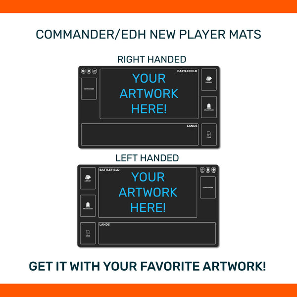 Custom New Player Commander playmat for Magic the Gathering