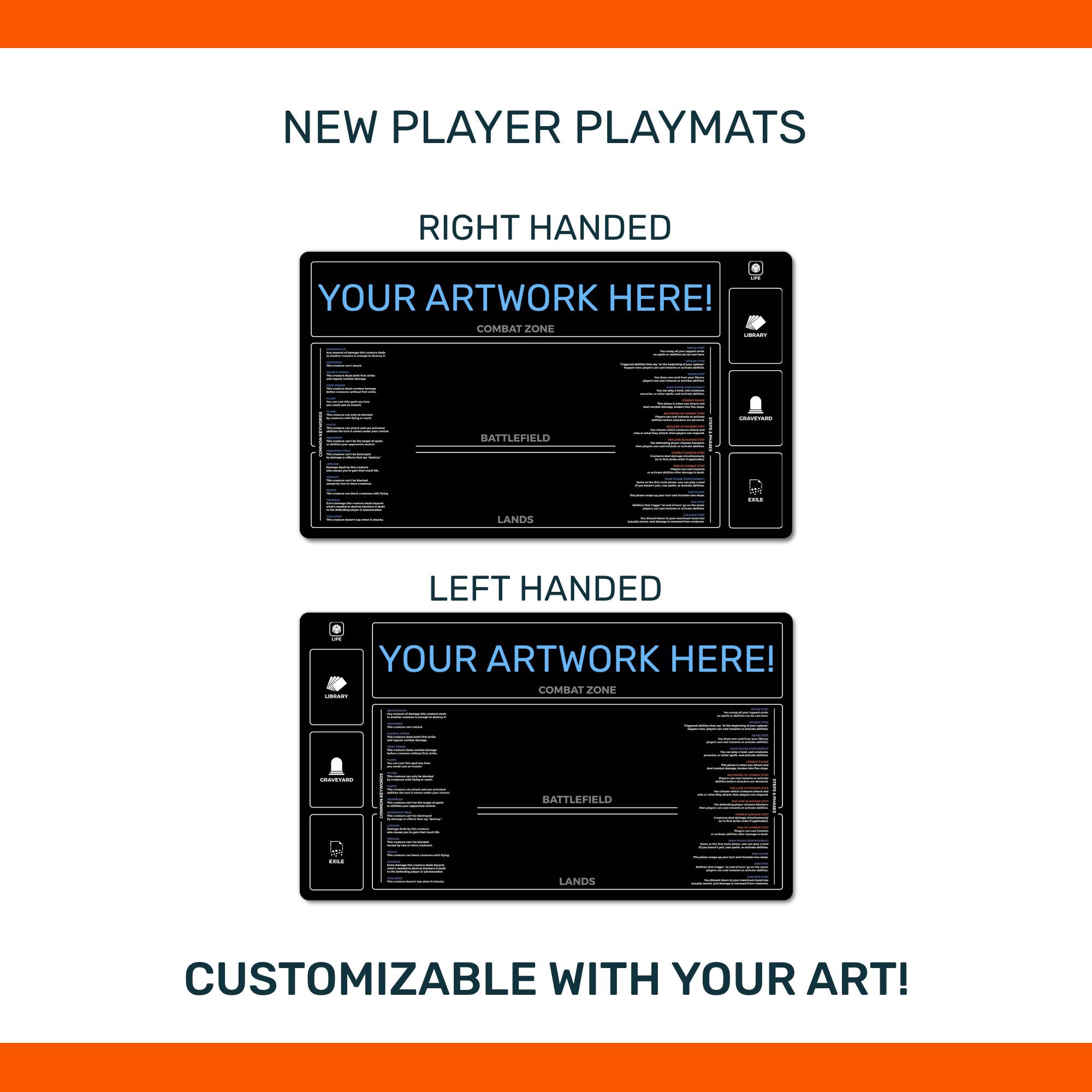 Custom New Player Keywords playmat for Magic the Gathering