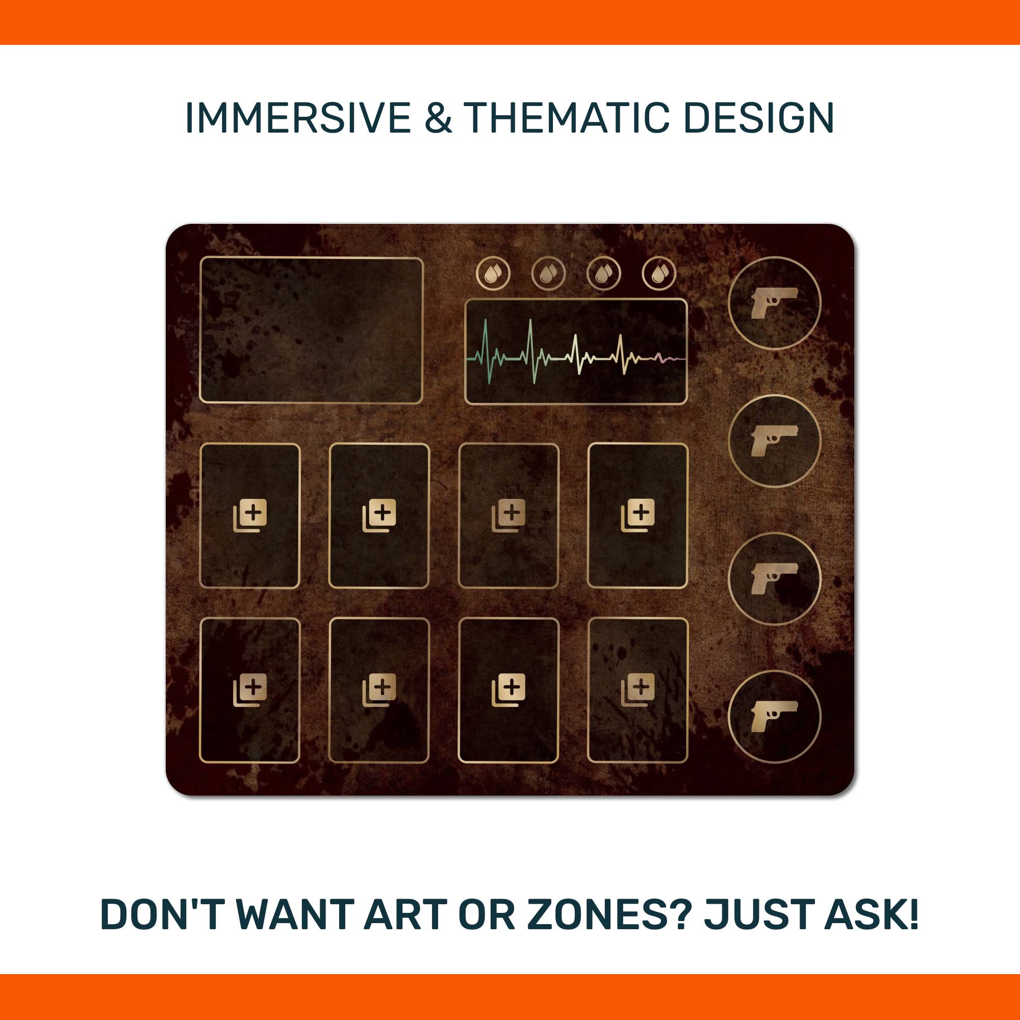 Resident Evil player mat, unofficial accessory