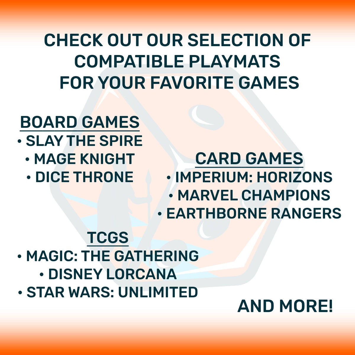 Heroes of Terrinoth playmat set, hero mat, scenario mat, neoprene, stitched edges, nonslip, printed zones, organizer, unofficial fan content