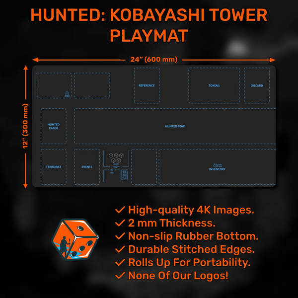 Hunted: Kobayashi Tower compatible playmat, 24" x 12" (600 x 300 mm)