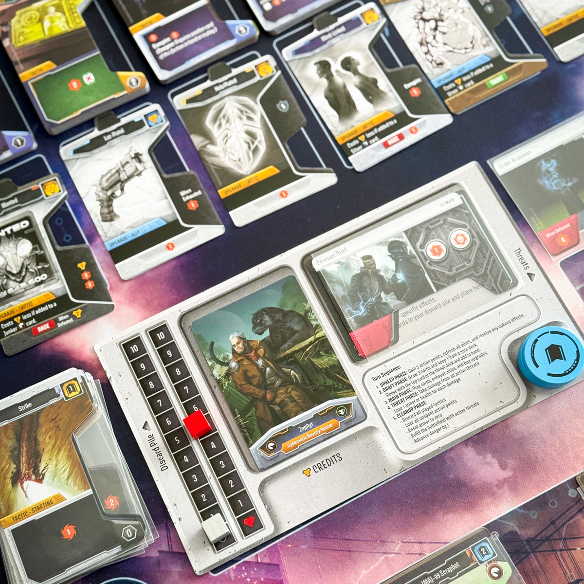 Unstoppable solo playmat, 28" x 24" (700 x 600 mm), compatible themed tabletop game accessory, No AI Art, Original Artwork