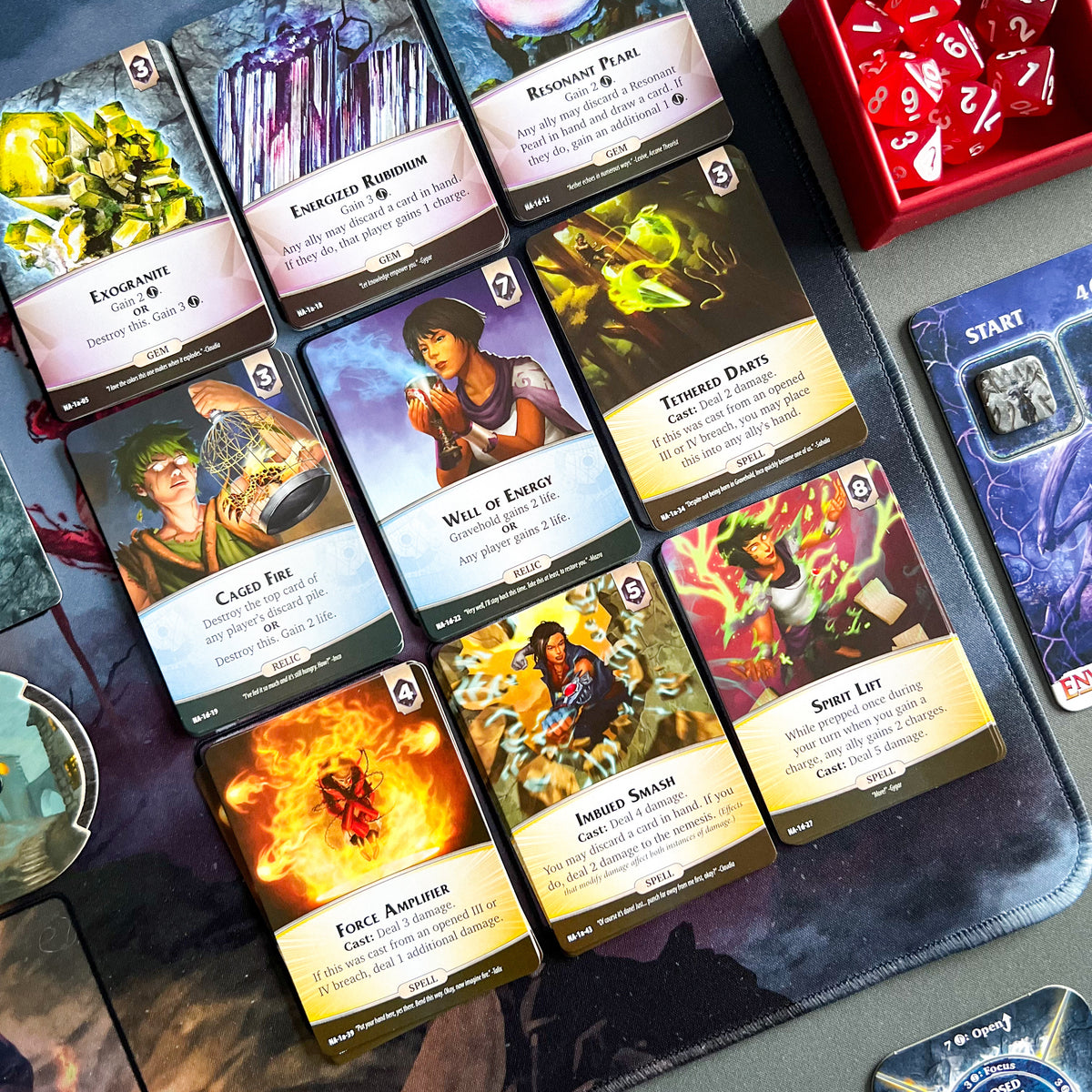 Aeon's End vertical playmat, 24" x 14" (600 x 350 mm), neoprene themed compatible game accessory