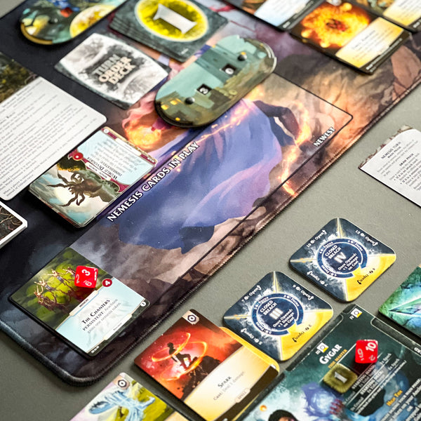 Aeon's End vertical playmat, 24" x 14" (600 x 350 mm), neoprene themed compatible game accessory