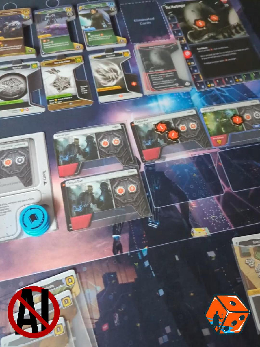 Unstoppable solo playmat, 28" x 24" (700 x 600 mm), compatible themed tabletop game accessory, No AI Art, Original Artwork