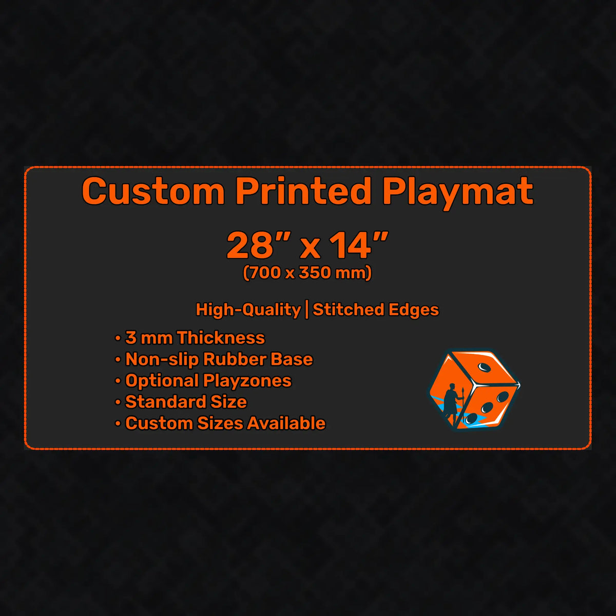 Custom Playmat 28" x 14" (700 x 350 mm), MTG, Disney Lorcana, Flesh and Blood, Pokemon, One Piece, customizable card game accessory, TCG CCG