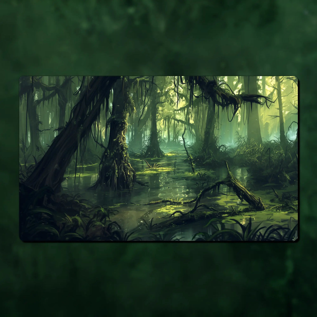 TCG Playmat, Dual Lands theme, 24" x 14" (600 x 350 mm), neoprene themed tabletop card game accessory, MTG