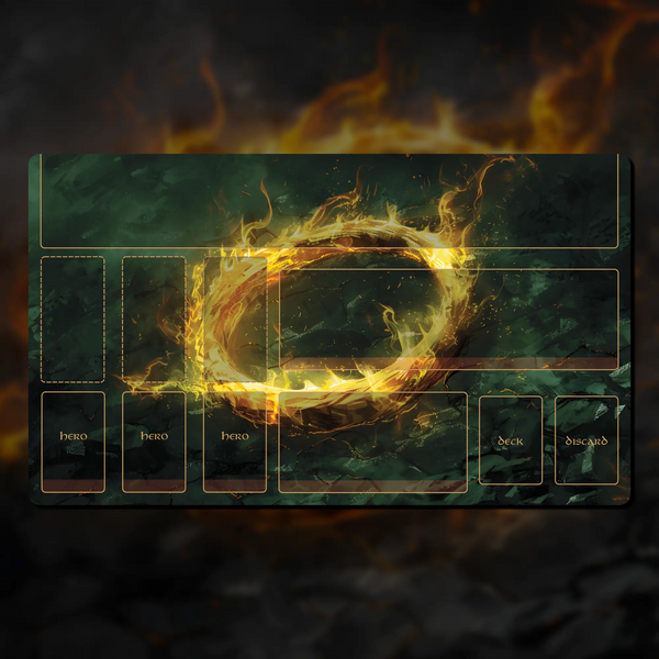 The Lord of the Rings LCG hero playmat, 24" x 14" (600 mm x 350 mm), compatible accessory