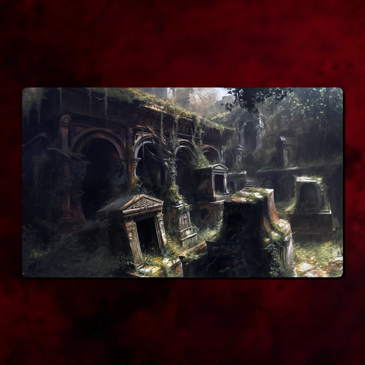 TCG Playmat, Shock Lands theme, 24" x 14" (600 x 350 mm), neoprene themed tabletop card game accessory, MTG