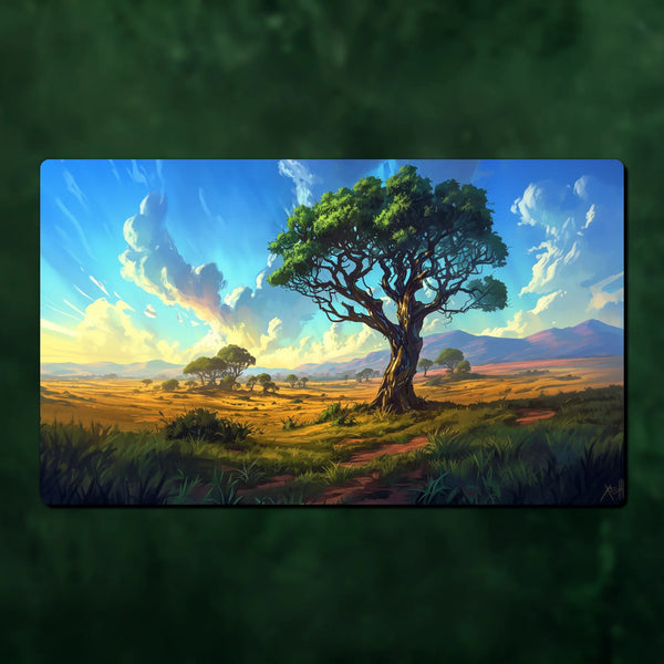 TCG Playmat, Dual Lands theme, 24" x 14" (600 x 350 mm), neoprene themed tabletop card game accessory, MTG