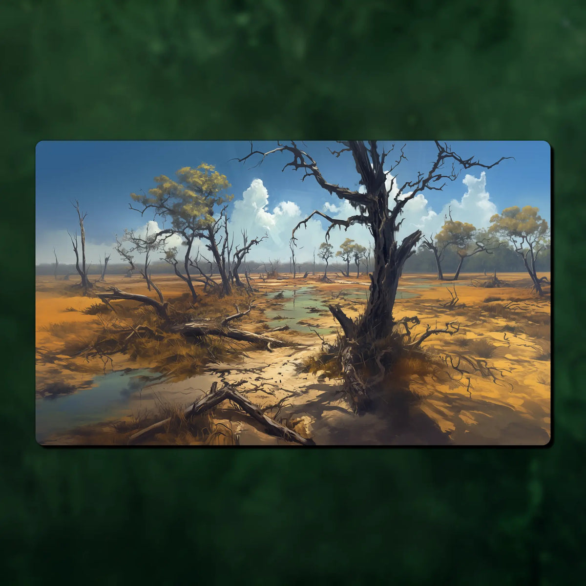 TCG Playmat, Dual Lands theme, 24" x 14" (600 x 350 mm), neoprene themed tabletop card game accessory, MTG
