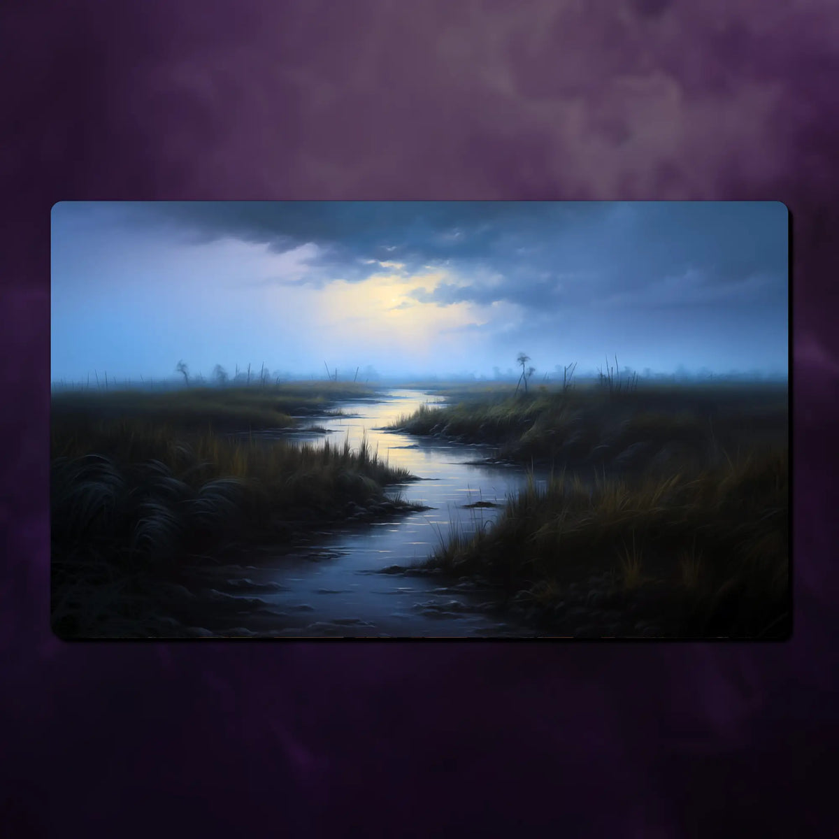 TCG Playmat, Basic Lands theme, 24" x 14" (600 x 350 mm), neoprene themed tabletop card game accessory, MTG