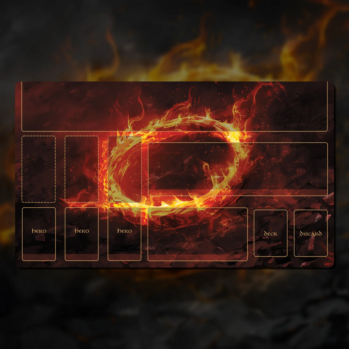 The Lord of the Rings LCG hero playmat, 24" x 14" (600 mm x 350 mm), compatible accessory