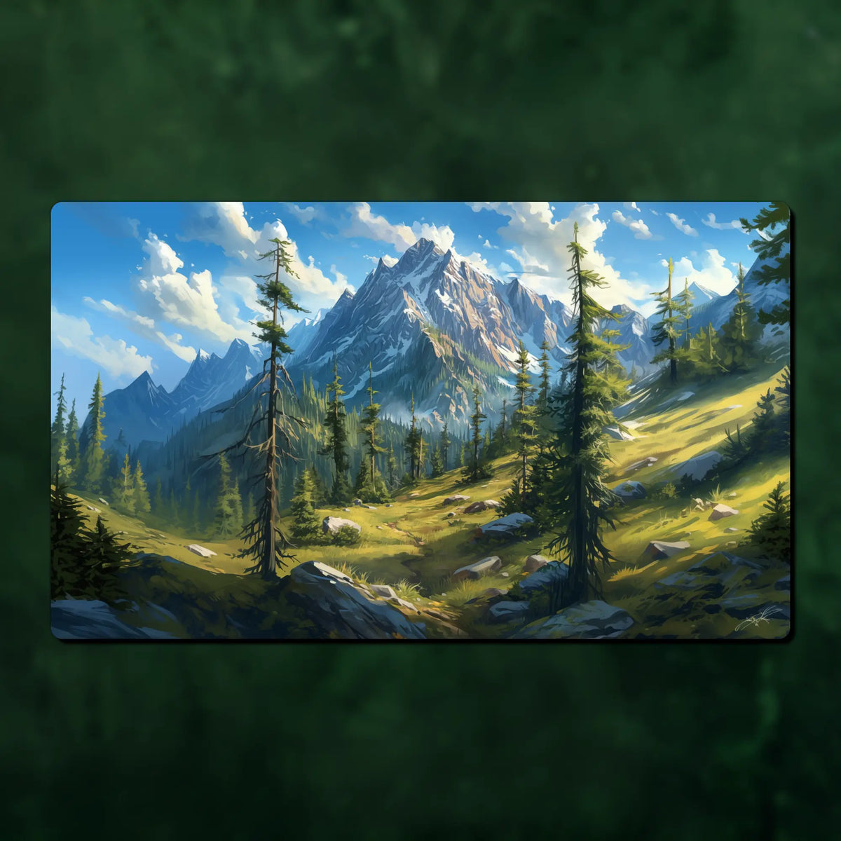 TCG Playmat, Dual Lands theme, 24" x 14" (600 x 350 mm), neoprene themed tabletop card game accessory, MTG