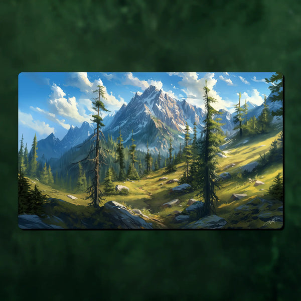 TCG Playmat, Dual Lands theme, 24" x 14" (600 x 350 mm), neoprene themed tabletop card game accessory, MTG