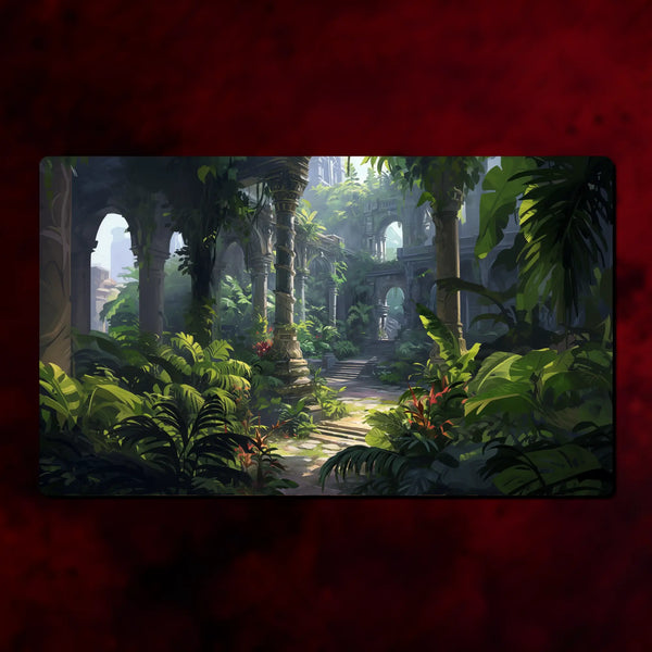 TCG Playmat, Shock Lands theme, 24" x 14" (600 x 350 mm), neoprene themed tabletop card game accessory, MTG