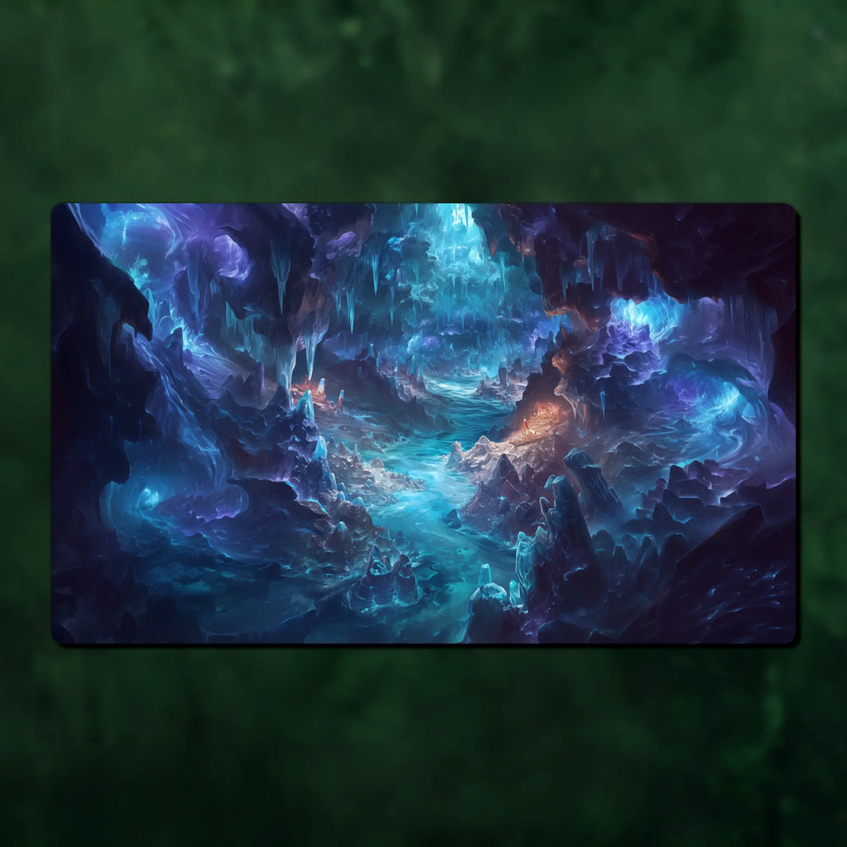 TCG Playmat, Dual Lands theme, 24" x 14" (600 x 350 mm), neoprene themed tabletop card game accessory, MTG