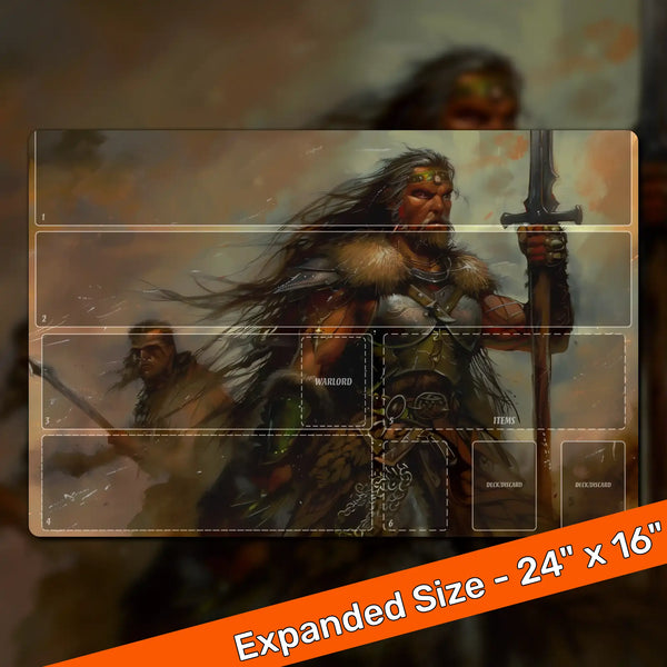 Warlord CCG playmat, 24" x 16" (600 x 400 mm), neoprene themed compatible game accessory