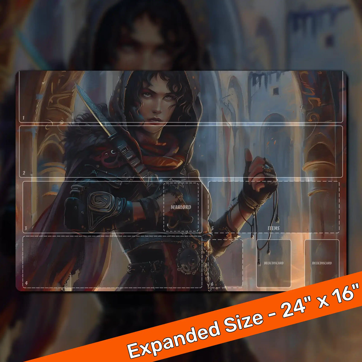 Warlord CCG playmat, 24" x 16" (600 x 400 mm), neoprene themed compatible game accessory