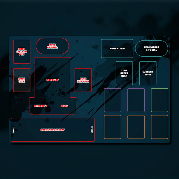 Astro Knights market playmat, 24" x 16" (600 x 400 mm), compatible accessory for Eternity expansion