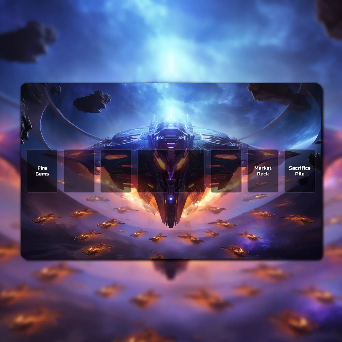 Star Realms playmat, 24" x 14" (600 x 350 mm), compatible neoprene themed playmat