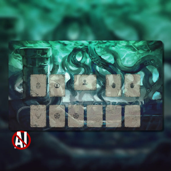 Arkham Horror LCG Investigator playmat, 24" x 14" (600 x 350 mm), compatible themed tabletop accessory