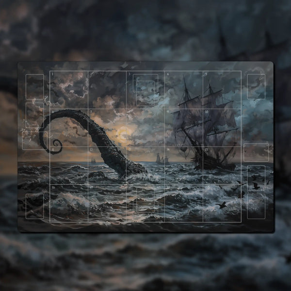 Sorcery Contested Realm Premium Playmat: 36x24", Dedicated Zones, Artwork, Neoprene, Non-Slip, Long-Lasting, Compatible with Sorcery Game.