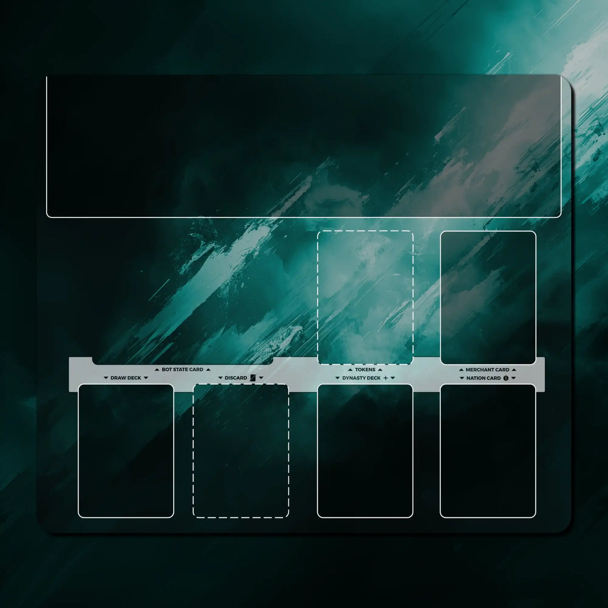 Imperium Horizons solo bot playmat, 14" x 12" (350 x 300 mm), neoprene themed compatible game accessory dashboard