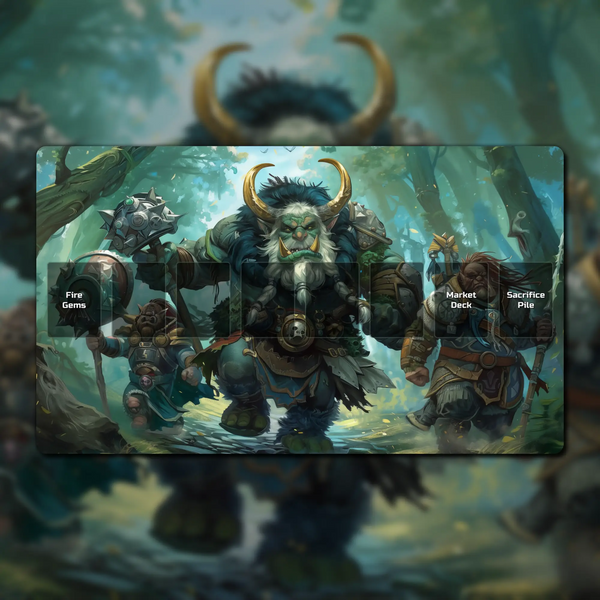 Hero Realms playmat, 24" x 14" (600 x 350 mm), compatible neoprene themed playmat