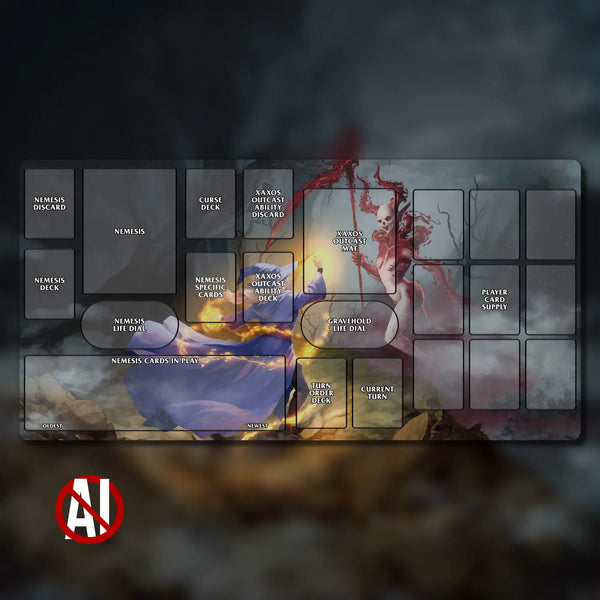 Aeon's End horizontal playmats, 24"/28" x 14" (600/700 x 350 mm), neoprene themed compatible game accessory