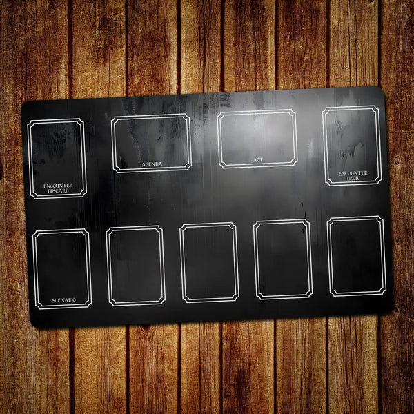 Arkham Horror LCG compact scenario dashboard, 16" x 10" (400 x 250 mm), compatible accessory