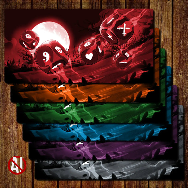 Dice Throne playmat, 28" x 14" (700 x 350 mm), compatible themed player mat, organize gameplay