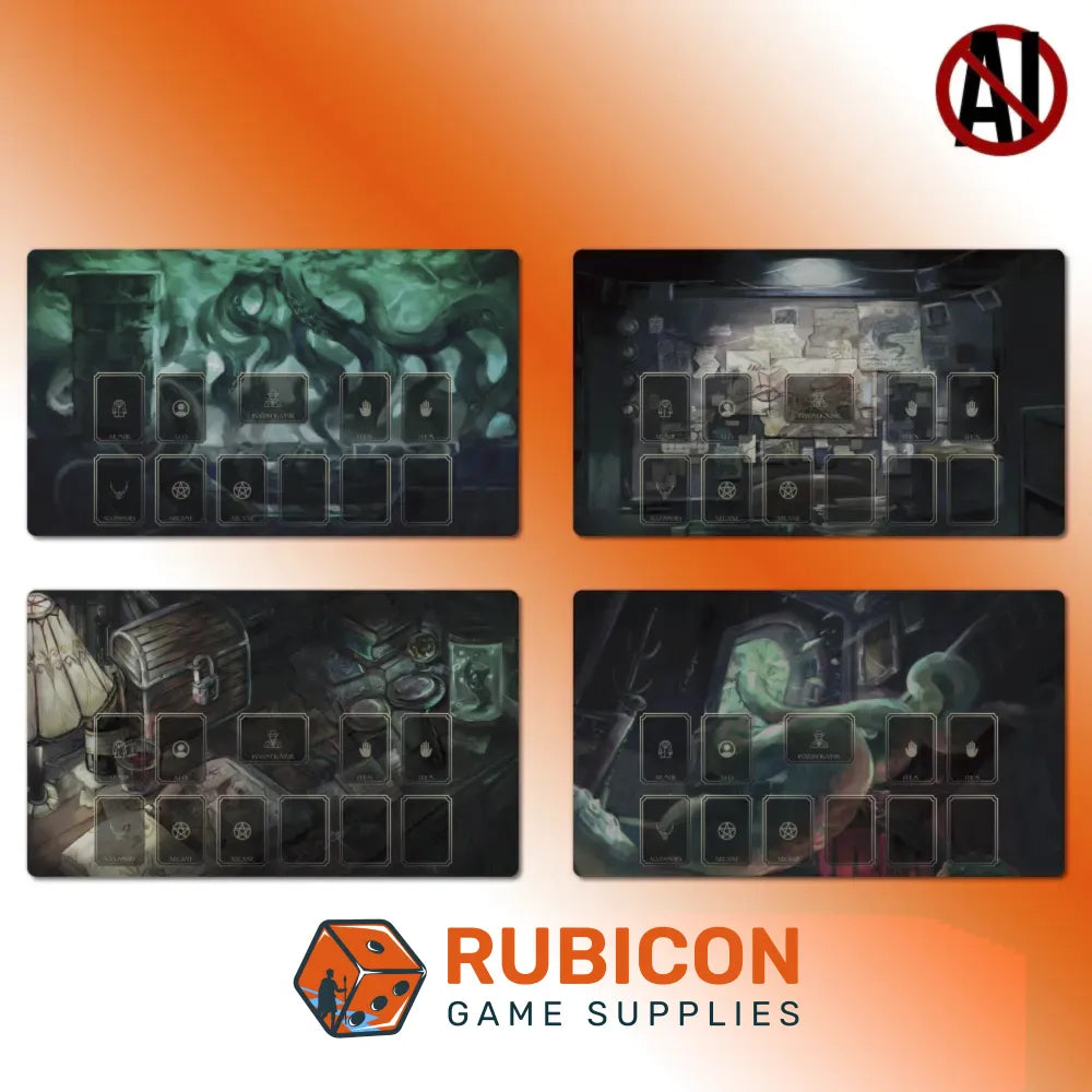 arkham horror the card game playmat LCG Compatible slip back side that keeps it safely in place during gameplay Playmat: Arkham Horror: Truth is