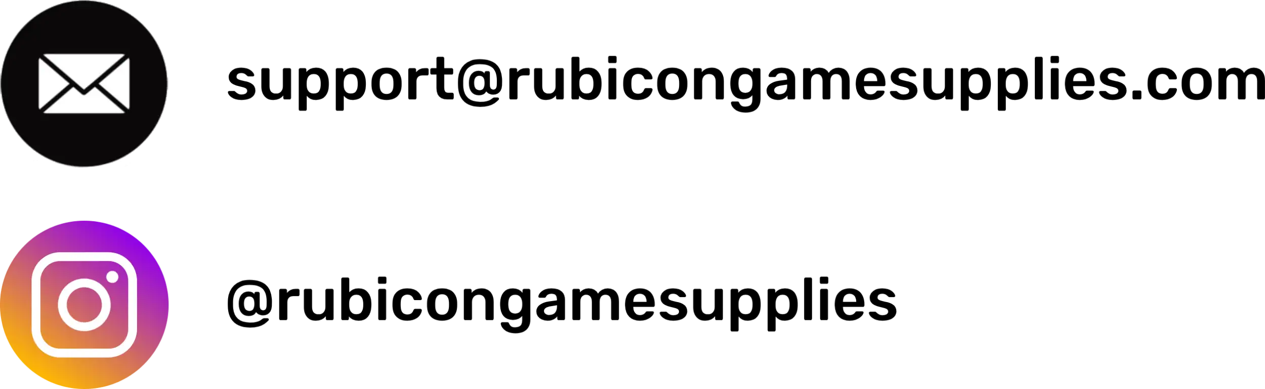 Black circular icon featuring a white envelope symbol.