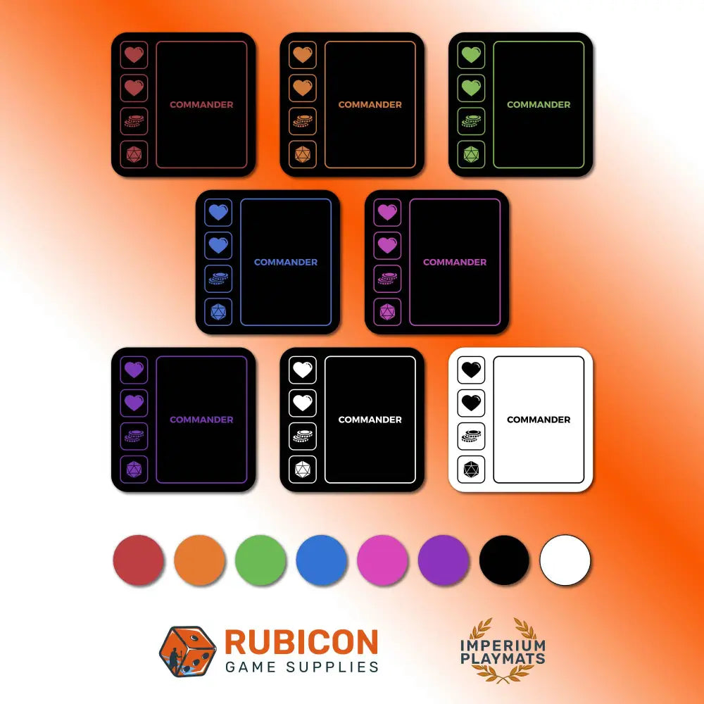 Commander Coaster for MTG - One Coaster / Red - Playmat
