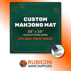 Custom Mahjong mat 33 x 33 inch with clear stitched edges, upload your own image, 3 mm thick with a smooth surface and non-slip back